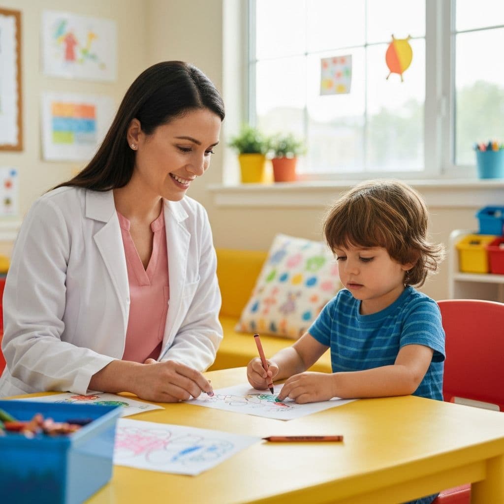 Viviana Mulazzi en sesión de actividad con niño